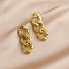 Titanium Steel Chain Tassel Pendant Earrings For Women Electroplated Fashion Style