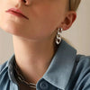 Titanium Steel Chain Tassel Pendant Earrings For Women Electroplated Fashion Style