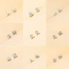 Titanium Steel Chinese Character Geometric Style Electroplated Earrings