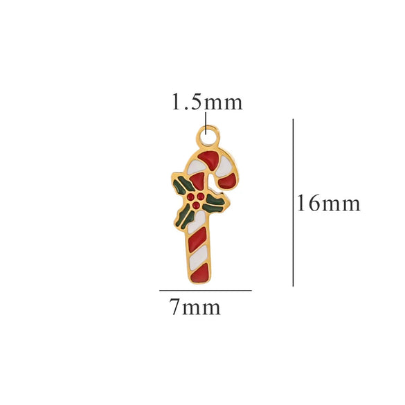 Titanium Steel Christmas Badge Pendant Tag Accessories With Letters Numbers Text Electroplated