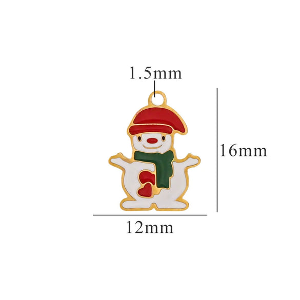 Titanium Steel Christmas Badge Pendant Tag Accessories With Letters Numbers Text Electroplated