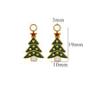 Titanium Steel Christmas Deer Head Pendant Jewelry With Letters Numbers Text Electroplated