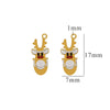 Titanium Steel Christmas Deer Head Pendant Jewelry With Letters Numbers Text Electroplated