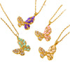 Titanium Steel Clavicle Chain With Geometric Butterfly Design Women's Style