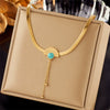 Titanium Steel Clavicle Chain With Irregular Love Butterfly Pendant Electroplated Design For Women