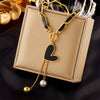 Titanium Steel Clavicle Chain With Irregular Love Butterfly Pendant Electroplated Design For Women