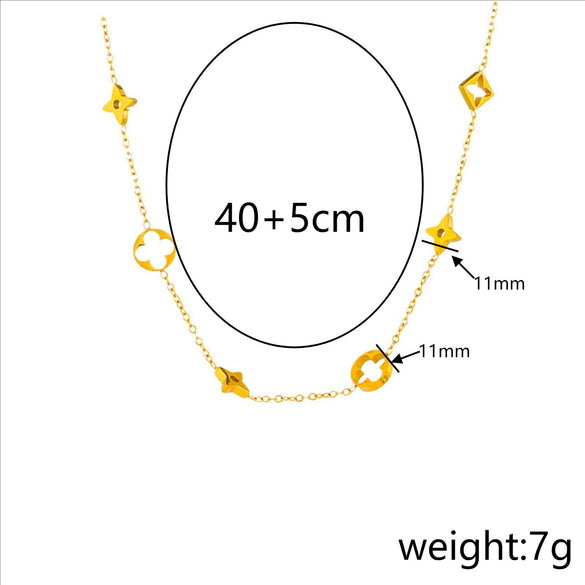 Titanium Steel Clavicle Necklace For Women Electroplated Light Luxury Exquisite Niche Allmatch