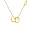 Titanium Steel Cold Necklace With Geometric Pattern And Real Gold Electroplated Cartoon Style For Unisex