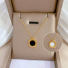Titanium Steel Cold Necklace With Geometric Pattern And Real Gold Electroplated Cartoon Style For Unisex