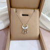 Titanium Steel Cold Necklace With Geometric Pattern And Real Gold Electroplated Cartoon Style For Unisex