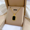 Titanium Steel Cold Necklace With Geometric Pattern And Real Gold Electroplated Cartoon Style For Unisex