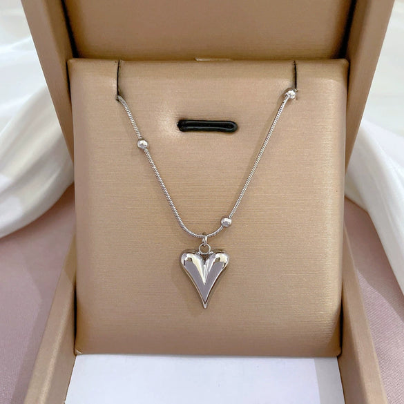 Titanium Steel Cold Necklace With Geometric Pattern And Real Gold Electroplated Cartoon Style For Unisex