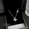 Titanium Steel Cold Necklace With Geometric Pattern And Real Gold Electroplated Cartoon Style For Unisex