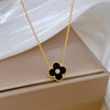 Titanium Steel Cold Necklace With Geometric Pattern Cartoon And Plant Flowers Style Electroplating Treatment Unisex