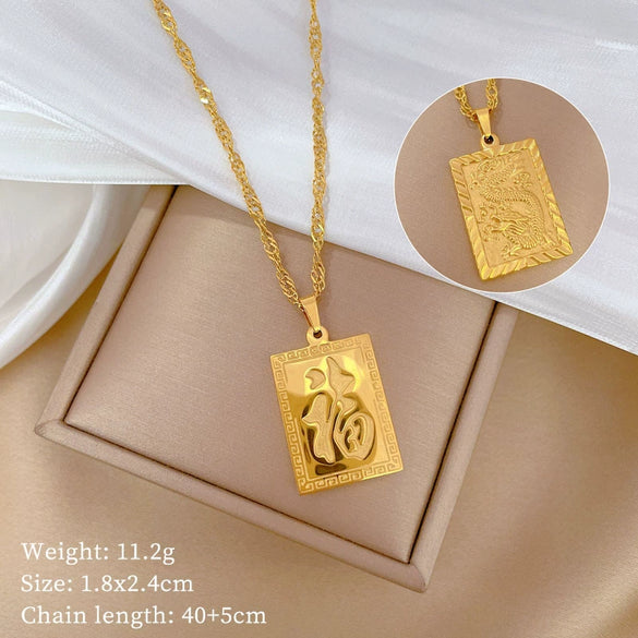 Titanium Steel Cold Necklace With Geometric Pattern Cartoon And Plant Flowers Style Electroplating Treatment Unisex