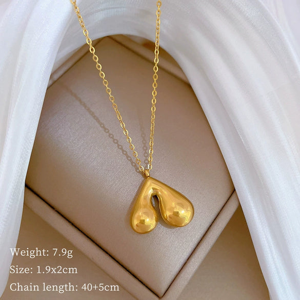 Titanium Steel Cold Necklace With Geometric Pattern Cartoon And Plant Flowers Style Electroplating Treatment Unisex