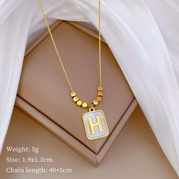 Titanium Steel Cold Necklace With Geometric Pattern Cartoon And Plant Flowers Style Electroplating Treatment Unisex