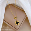 Titanium Steel Cold Necklace With Geometric Pattern Cartoon And Plant Flowers Style Electroplating Treatment Unisex