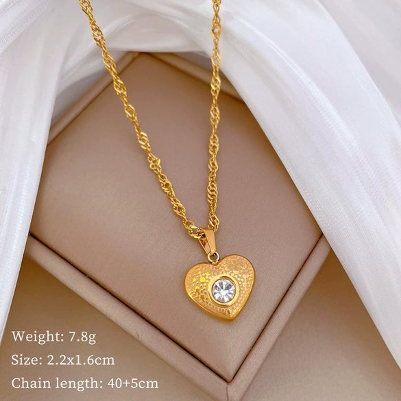 Titanium Steel Cold Necklace With Geometric Pattern Cartoon And Plant Flowers Style Electroplating Treatment Unisex