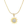 Titanium Steel Cold Necklace With Sunflower Pattern And Electroplating For Female Cartoon Style