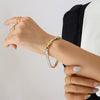 316L Stainless Steel Colorful Zircon Inlay Necklace Bracelet Suit Jewelry For Women Electroplated Elegant Style