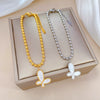 Titanium Steel Constellation Butterfly Ball Chain Bracelet For Women Electroplated Retro Style