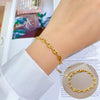 Titanium Steel Constellation Gold Inlaid Minimalistic Style Women's Bracelet