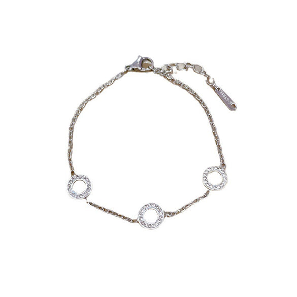 Titanium Steel Constellation Gold Inlaid Ring And Chain Bracelet For Women