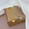 Titanium Steel Constellation Gold Inlaid Round Bead Bracelet For Women