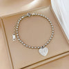 Titanium Steel Constellation Gold Inlaid Round Beads Chain Bracelet For Women