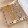 Titanium Steel Constellation Gold Inlaid Round Beads Chain Bracelet For Women