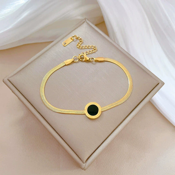 Titanium Steel Constellation Gold Inlaid Women's Bracelet