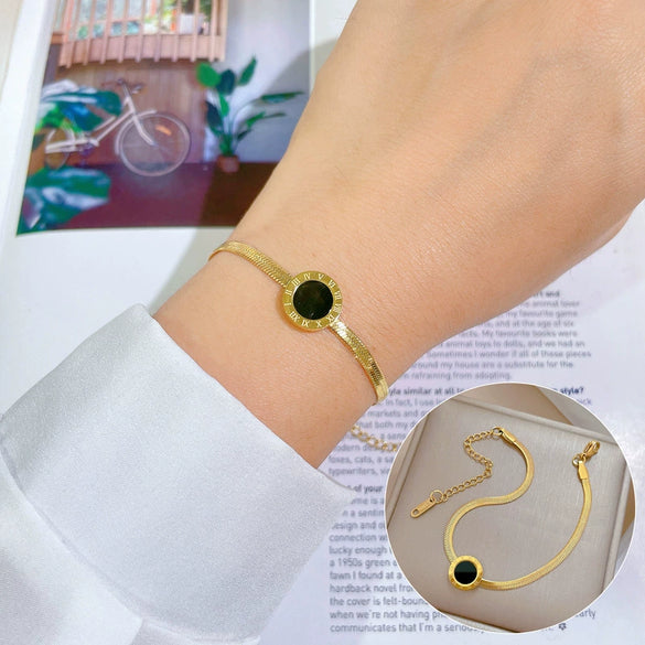 Titanium Steel Constellation Gold Inlaid Women's Bracelet