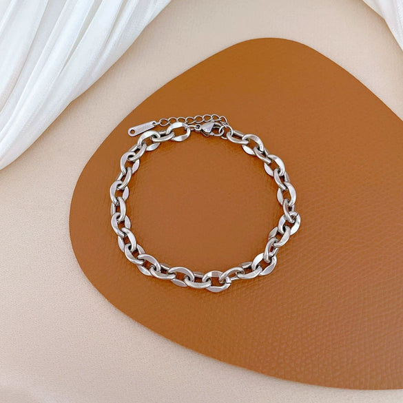 Titanium Steel Constellation Gold Inlaid Women's Hiphop Style Bracelet