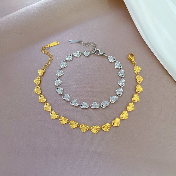 Titanium Steel Constellation Gold Inlaid Women's Retro Bracelet