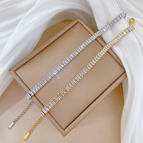 Titanium Steel Constellation Inlaid With Gold Bracelet For Women
