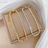 Titanium Steel Constellation Pattern Zircon Inlaid Gold Bracelet For Women And Unisex