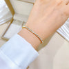 Titanium Steel Constellation Pattern Zircon Inlaid Gold Bracelet For Women And Unisex