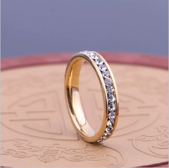 Stainless Steel Constellation Ring With Diamond Set Star Design Light Luxury Stainless Steel Jewelry For Women And Couples