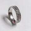 Stainless Steel Constellation Ring With Diamond Set Star Design Light Luxury Stainless Steel Jewelry For Women And Couples