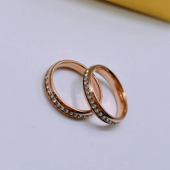 Stainless Steel Constellation Ring With Diamond Set Star Design Light Luxury Stainless Steel Jewelry For Women And Couples