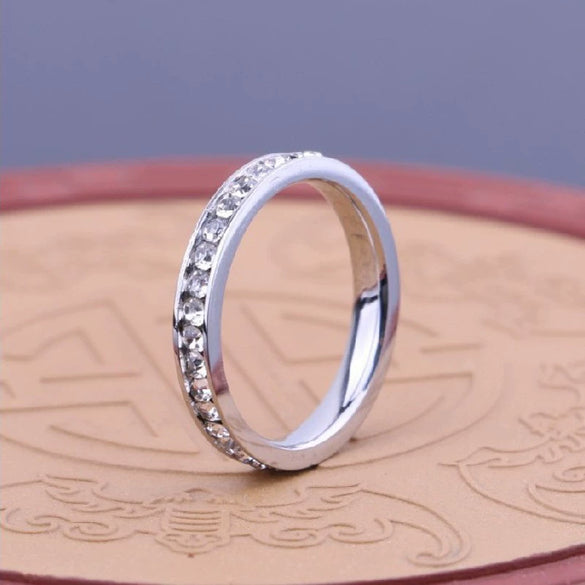 Stainless Steel Constellation Ring With Diamond Set Star Design Light Luxury Stainless Steel Jewelry For Women And Couples