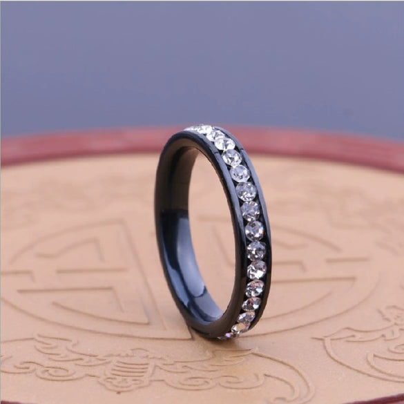 Stainless Steel Constellation Ring With Diamond Set Star Design Light Luxury Stainless Steel Jewelry For Women And Couples