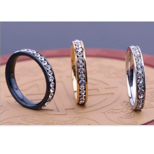 Stainless Steel Constellation Ring With Diamond Set Star Design Light Luxury Stainless Steel Jewelry For Women And Couples