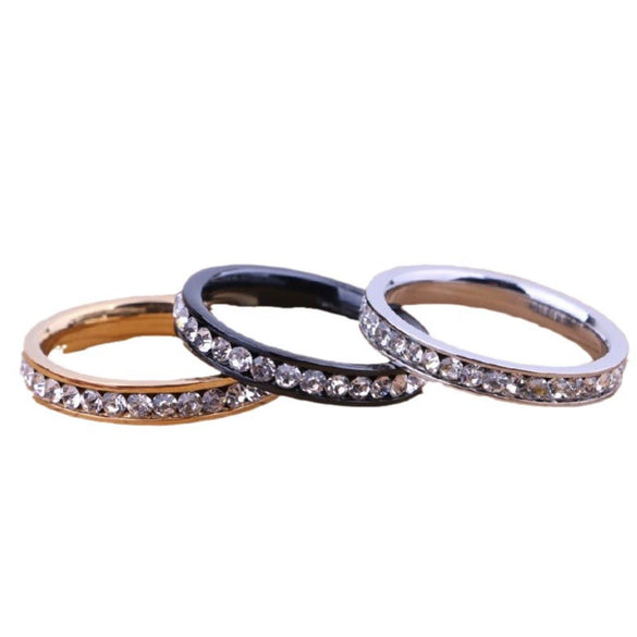 Stainless Steel Constellation Ring With Diamond Set Star Design Light Luxury Stainless Steel Jewelry For Women And Couples