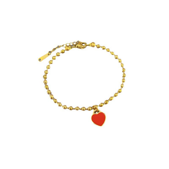 Titanium Steel Constellation Round Bead Bracelet For Women Gold Inlaid