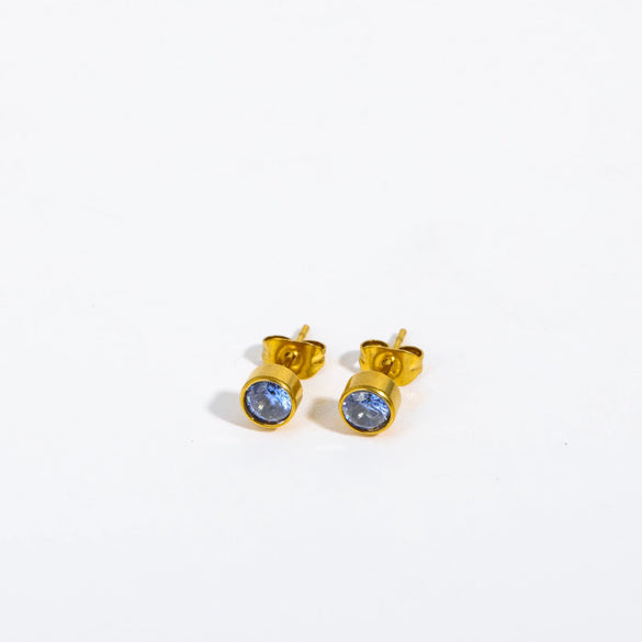 Titanium Steel Constellation Zircon Earrings