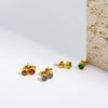 Titanium Steel Constellation Zircon Earrings
