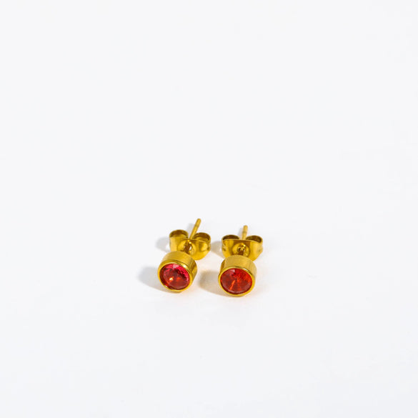 Titanium Steel Constellation Zircon Earrings