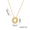 Titanium Steel Copper 18K Gold Plated Casual Simple Style Inlay Letter Zircon Pendant Necklace